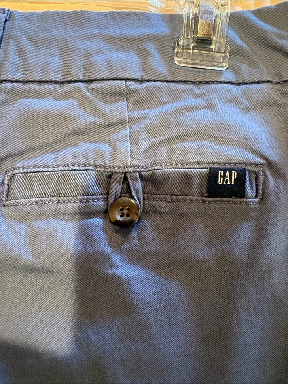 Gap women’s blue cotton chino shorts relaxed girlfriend blue size 10